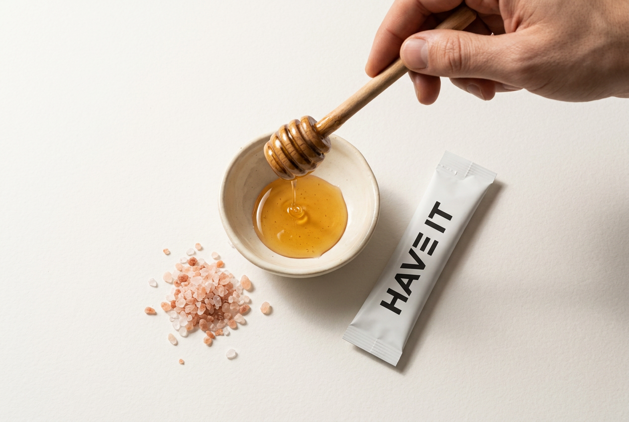 Raw honey and sea salt